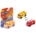Flip Cars Машинка-трансформер Flip Cars 2в1 Будівельний транспорт, Самоскид і Пожежний автомобіль