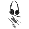 Poly Гарнітура комп'ютерна стерео On-ear HP Poly Mission 425, USB-A, USB-C, Uni-mic, AI noise cancelling, Cертифікати Teams, Zoom, Google Meet, чорний