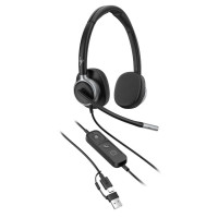 Гарнітура комп'ютерна стерео On-ear HP Poly Mission 625, USB-A, USB-C, 2 x Uni-mic, AI noise reduction, Teams, Zoom, Google Meet, чорний