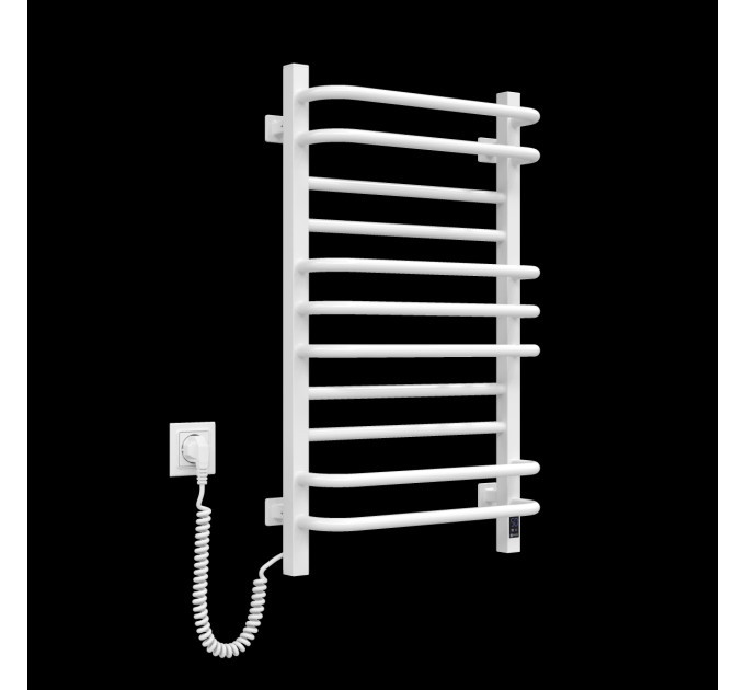 ARDESTO Sanitary Рушникосушка ARDESTO електрична Star GR, 800x480х161мм, таймер-регулятор Wi-Fi, сталь,ліве підключення, білий