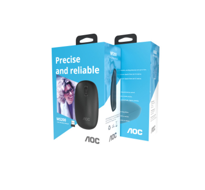 AOC Мишка AOC MS200B Wireless Black (MS200B/LA)