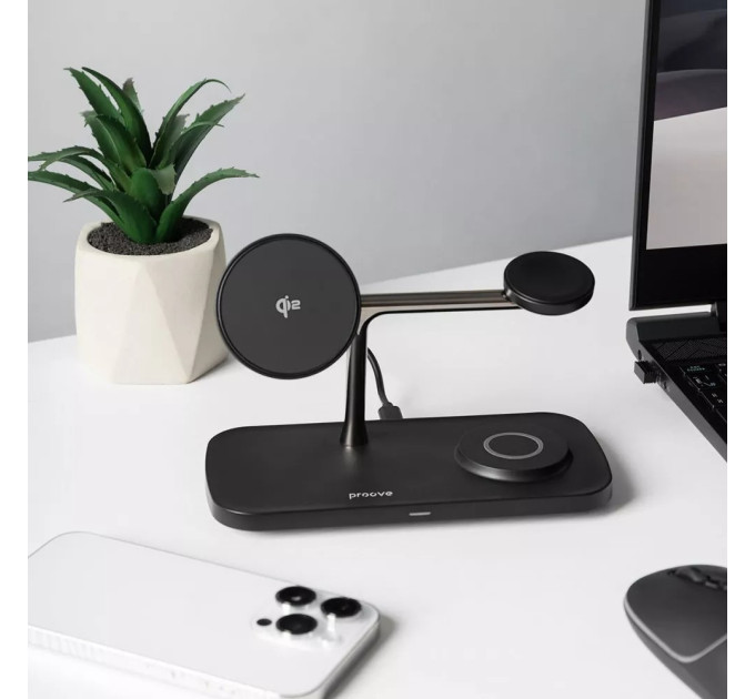 Proove Бездротовий зарядний пристрій Proove Magnetic Field Pro 15W Black (WSMP15002001)