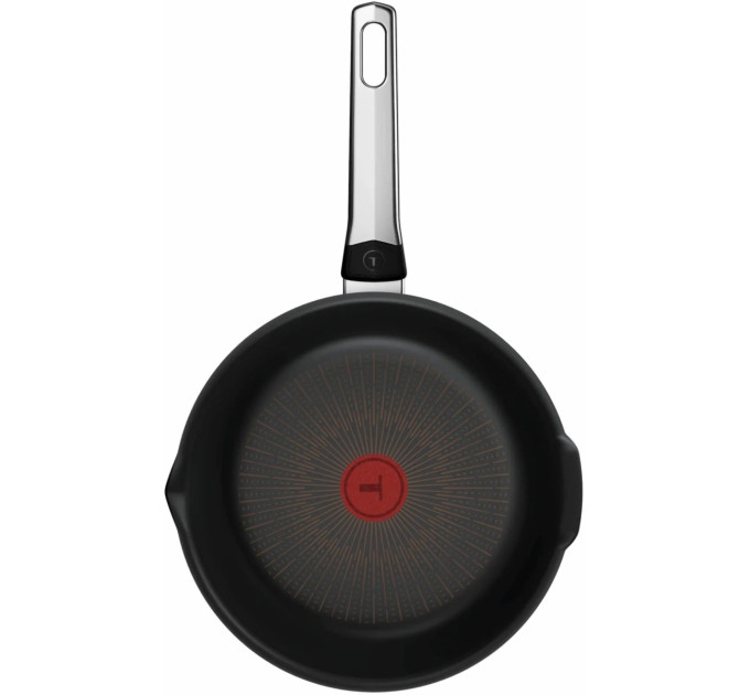 Tefal Kitchenware Мультисковорода Tefal Excellence Fusion, з кришкою, 24см, алюміній, скло, нержавіюча сталь, метал, чорний