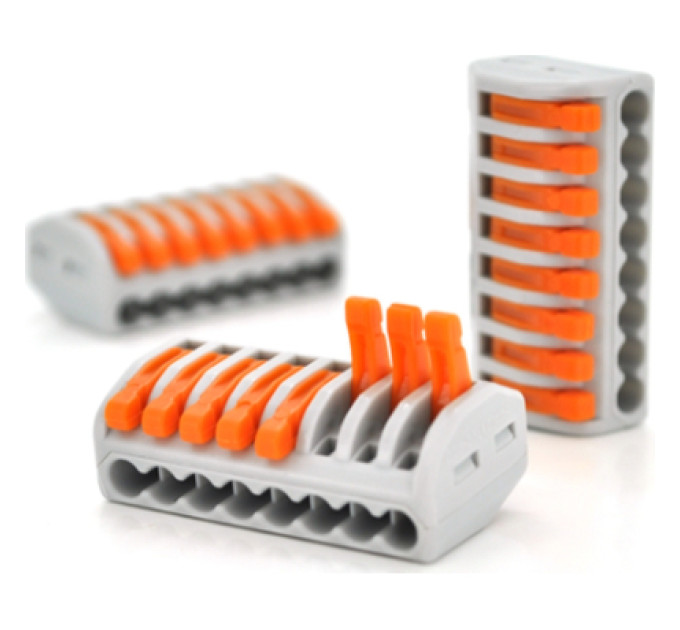 Voltronic З'єднувач кабелю 8-pin аналог WAGO K222-418, 10штпак Voltronic (K222-418/10)