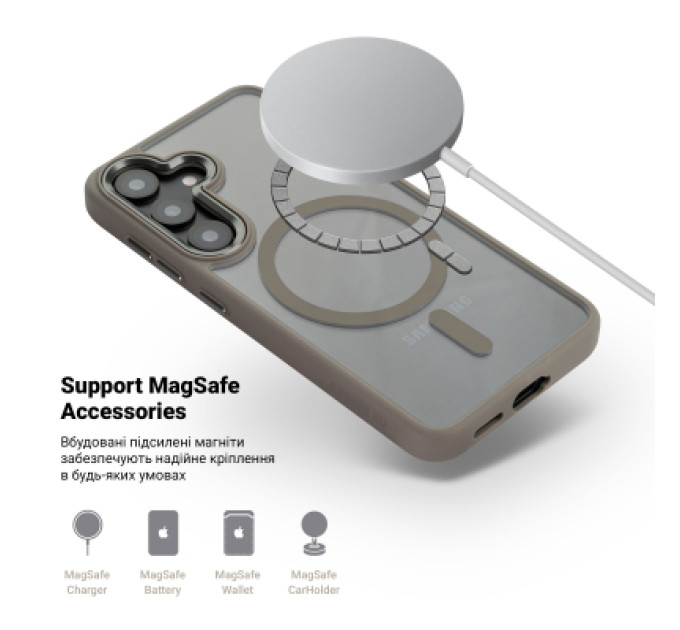 Armorstandart Чохол до мобільного телефона Armorstandart Unit MagCase Samsung S26 5G Titanium Grey (ARM89434)