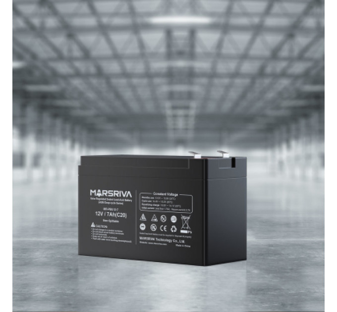 Marsriva Батарея до ДБЖ Marsriva 12V 7Ah (MR-PBU12-7)