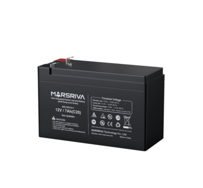 Marsriva Батарея до ДБЖ Marsriva 12V 7Ah (MR-PBU12-7)