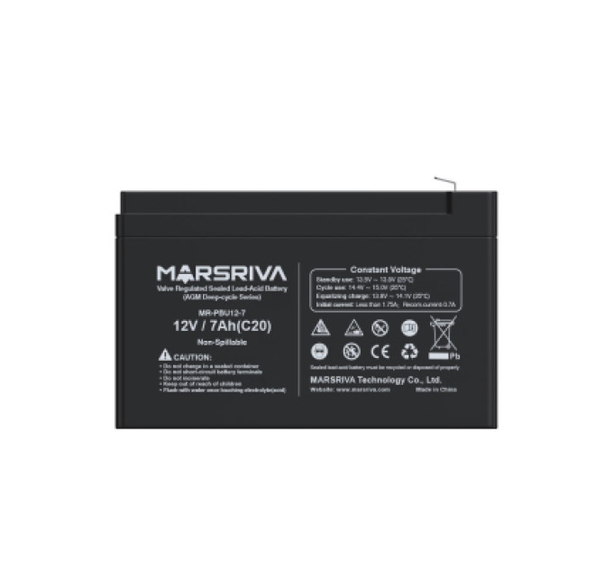 Marsriva Батарея до ДБЖ Marsriva 12V 7Ah (MR-PBU12-7)