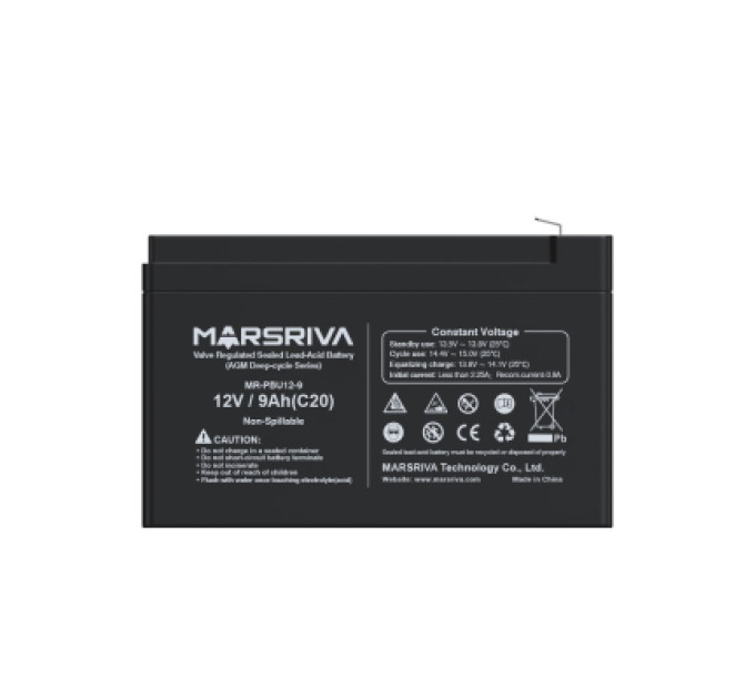 Marsriva Батарея до ДБЖ Marsriva 12V 9Ah (MR-PBU12-9)