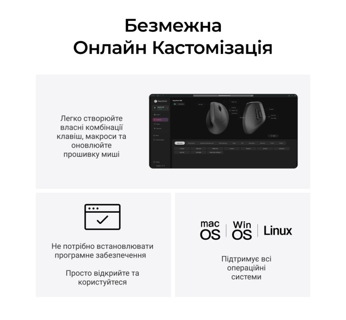 Keychron Миша бездротова Keychron M5 WL Black (M5-A23)