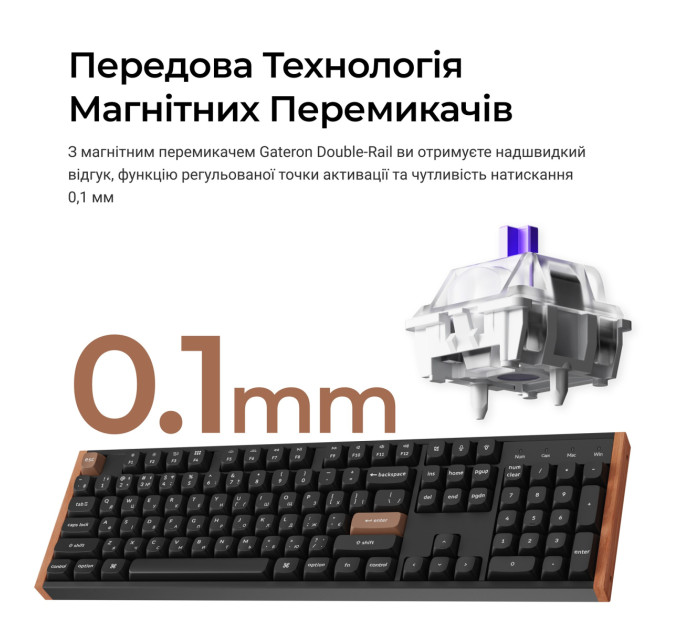 Keychron Клавіатура бездротова Keychron K10 HE Magnetic Switch Black RGB (K10H-F1-UA)