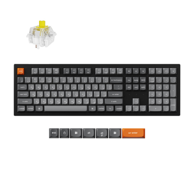 Keychron Клавіатура бездротова Keychron K10 Max Keychron Super Banana Switch Black RGB (K10M-H4-UA)