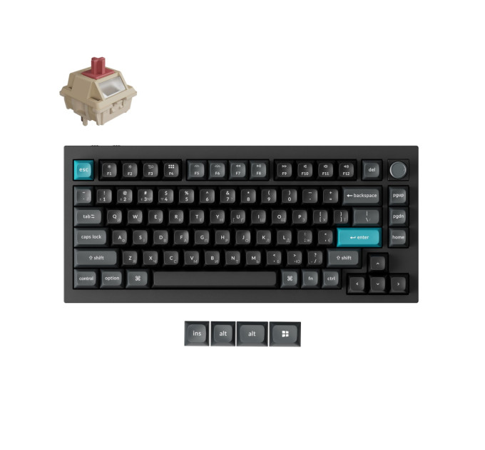 Keychron Клавіатура бездротова Keychron Q1 Ultra Keychron Red Switch Black RGB (Q1U-M1-UA)