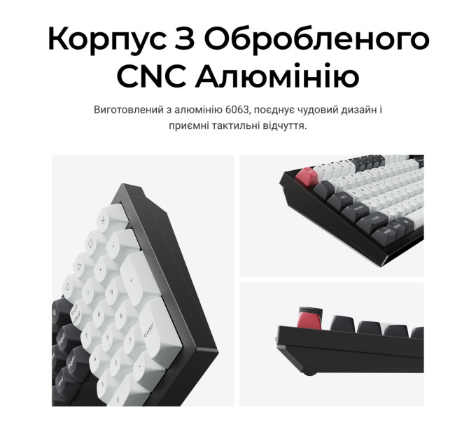 Keychron Клавіатура бездротова Keychron Q6 HE Magnetic Switch Black RGB (Q6H-M1-UA)