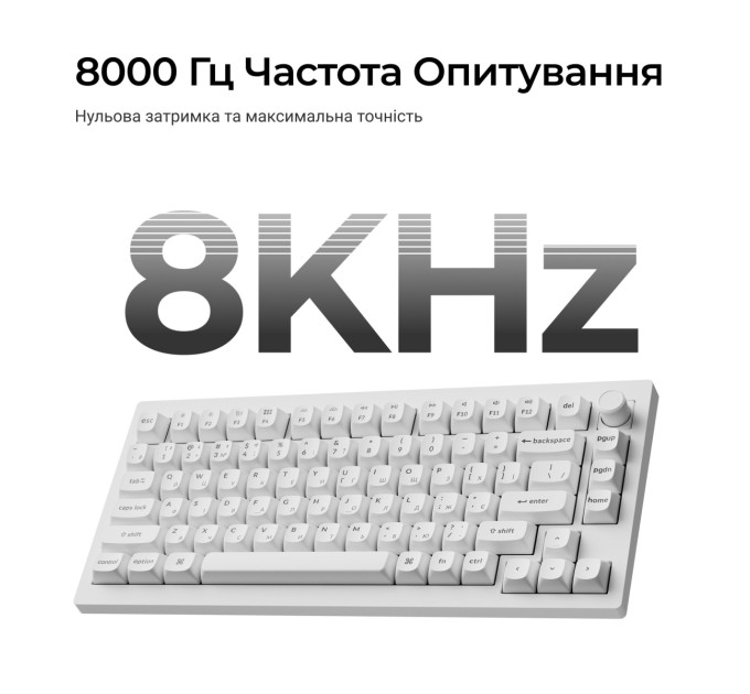 Keychron Клавіатура бездротова Keychron V1 Ultra Keychron Red Switch White RGB (V1U-F1-UA)