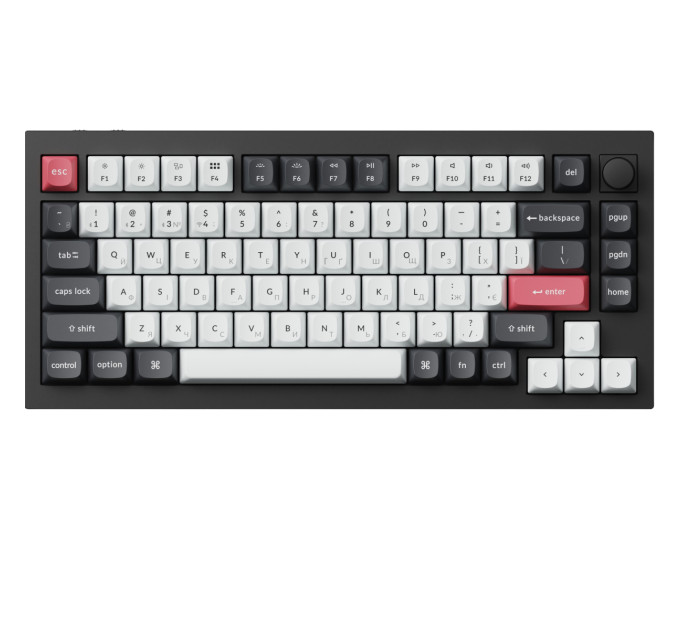 Keychron Клавіатура бездротова Keychron Q1 HE Magnetic Switch Black RGB (Q1H-M1-UA)