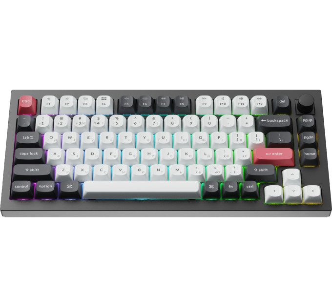 Keychron Клавіатура бездротова Keychron Q1 HE Magnetic Switch Black RGB (Q1H-M1-UA)