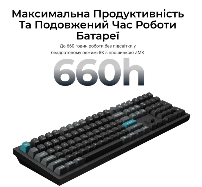 Keychron Клавіатура бездротова Keychron Q6 Ultra Keychron Red Switch Black RGB (Q6U-M1-UA)