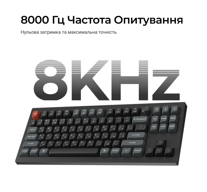Keychron Клавіатура бездротова Keychron V3 Ultra Keychron Red Switch Black RGB (V3U-D1-UA)