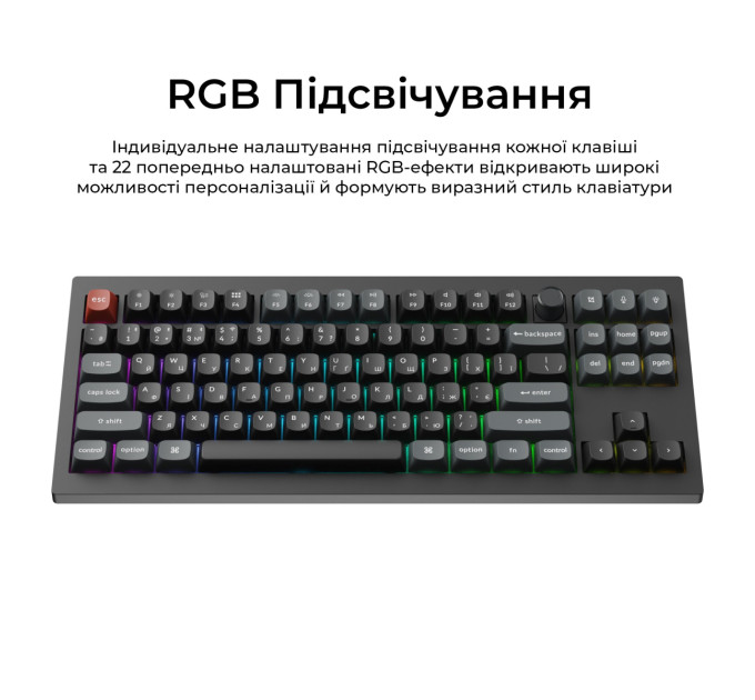 Keychron Клавіатура бездротова Keychron V3 Ultra Keychron Red Switch Black RGB (V3U-D1-UA)