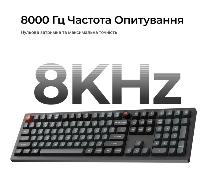 Keychron Клавіатура Keychron V6 8K Keychron Super Red Switch Black RGB (V6W-D1-UA)
