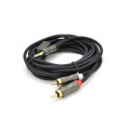 VEGGIEG Кабель мультимедійний 3.5mm M to 2xRCA M 1.5m Stereo black VEGGIEG (YT-AR2-1.5V-A601)