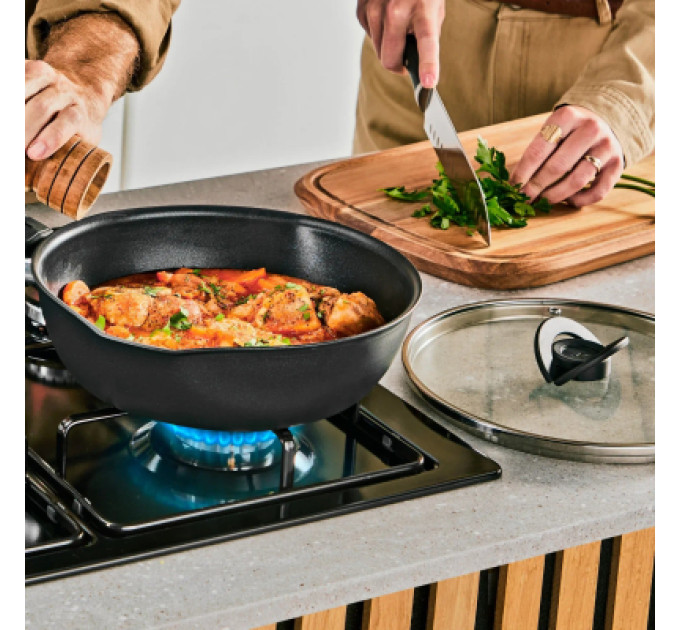 Tefal Сковорода Tefal Expertise з кришкою 24см чорний (G3218402)