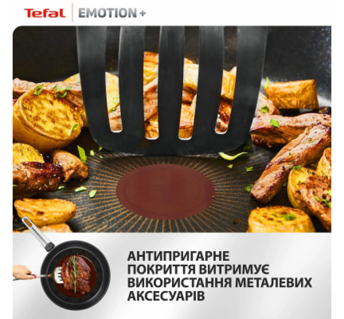 Tefal Сковорода Tefal Emotion+ 20см чорний (E3270244)