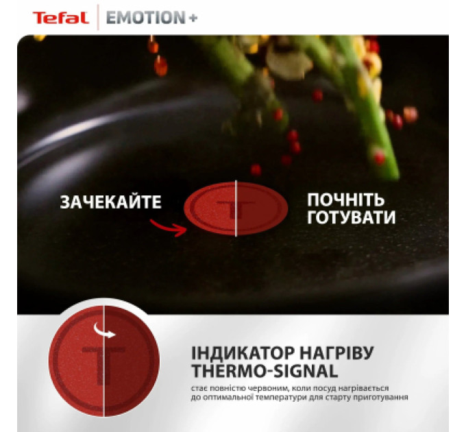 Tefal Сковорода Tefal Emotion+ 20см чорний (E3270244)