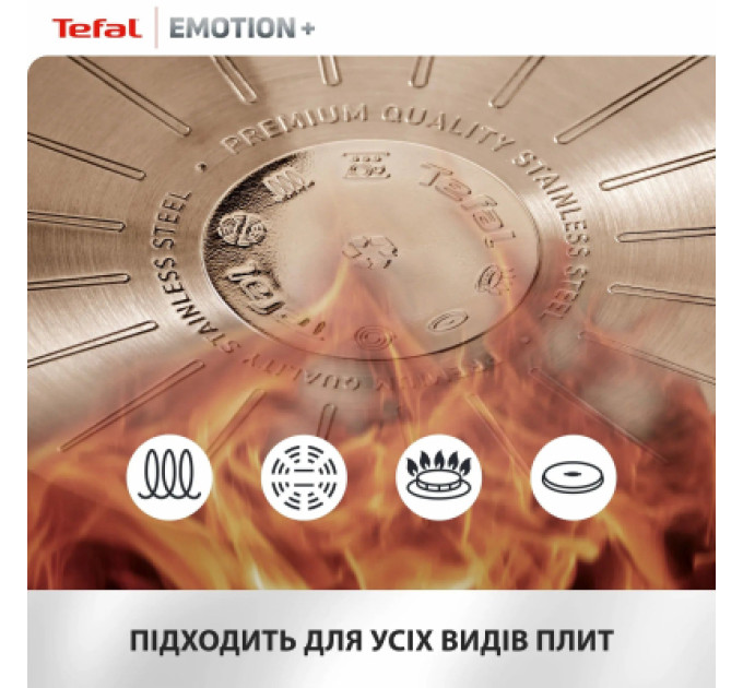 Tefal Сковорода Tefal для млинців Emotion+ 25см чорний (E3383855)
