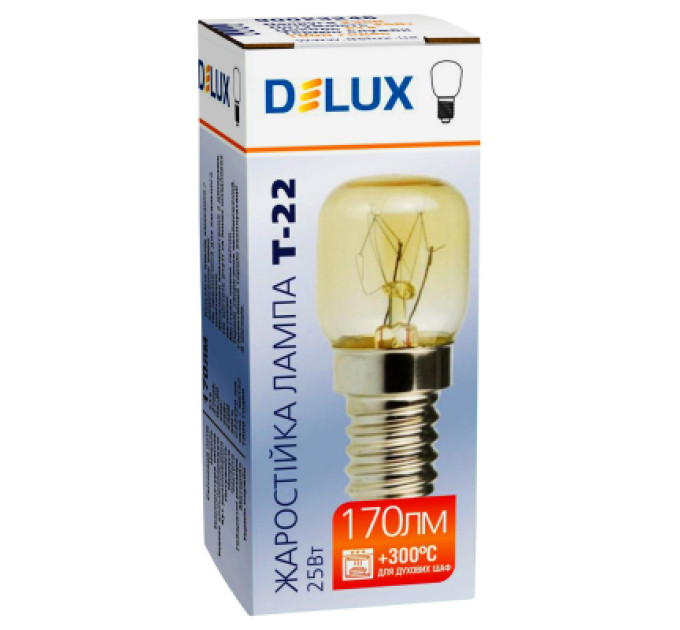 Delux Лампочка Delux T20 жаростійка для духовок (90023246)