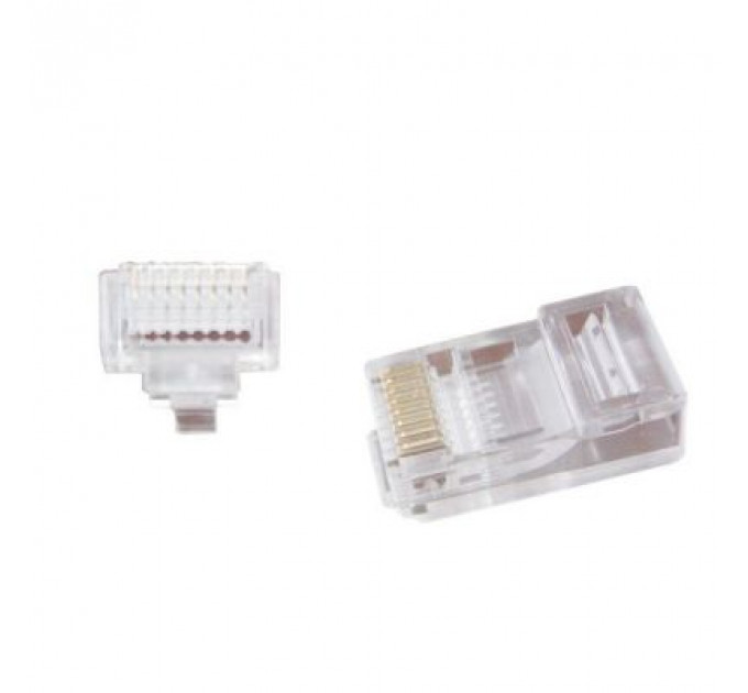 Конектор RJ45 cat.5e UTP 8P8C (наскрізні отв., позолоч. конт.) 100 шт Cablexpert (LC-PTU-01/100)