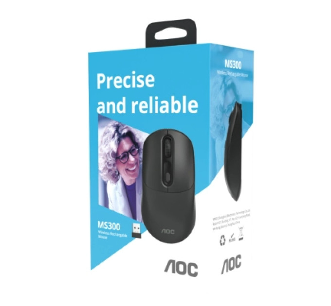 Мишка AOC MS300B Wireless/Bluetooth Black (MS300B/LA)