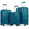 2E Bags&Cases Набір валіз 2E, M7969, поліпропілен, (L+M+S), 4 колеса, кодовий замок, синій