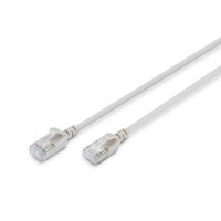 Патч-корд DIGITUS CAT 6a F-FTP Slim, 1 м, AWG 32/7, Cu, LSZH, сірий