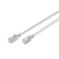 DIGITUS SCS Патч-корд DIGITUS CAT 6a F-FTP Slim, 3 м, AWG 32/7, Cu, LSZH, сірий
