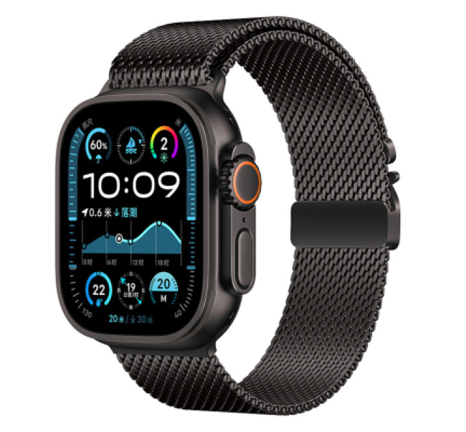 Armorstandart Ремінець до смарт-годинника Armorstandart Milanese UltraLock для Apple Watch 49/46/45/44/42 (Series 1-3) Black (ARM88957)