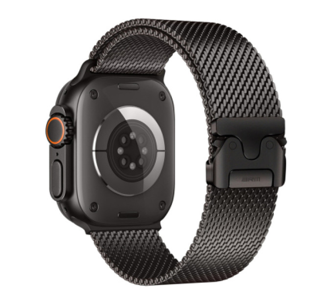 Armorstandart Ремінець до смарт-годинника Armorstandart Milanese UltraLock для Apple Watch 49/46/45/44/42 (Series 1-3) Black (ARM88957)