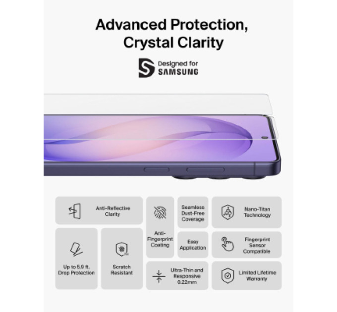 Belkin Скло захисне Belkin Titan EcoGuard Samsung Galaxy S26 Ultra (OVB080HQ)