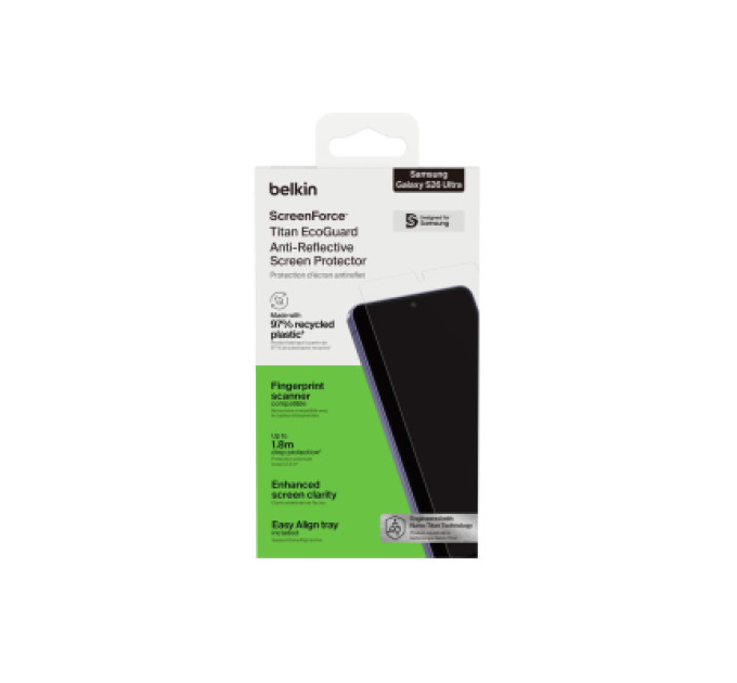 Belkin Скло захисне Belkin Titan EcoGuard Samsung Galaxy S26 Ultra (OVB080HQ)