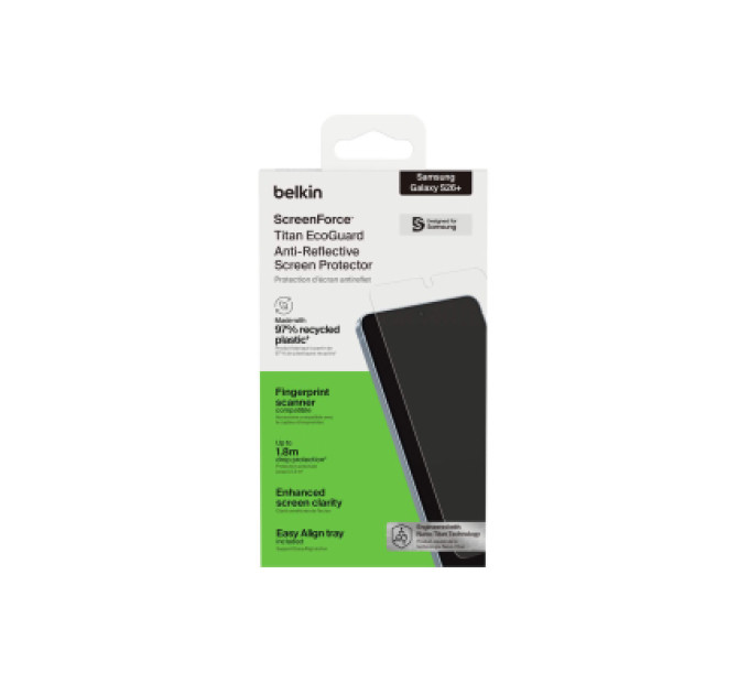 Belkin Скло захисне Belkin Titan EcoGuard Samsung Galaxy S26+ (OVB079HQ)