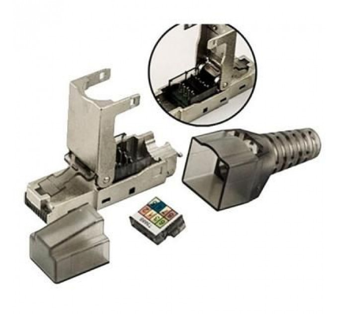 Конектор RJ45 cat.6A STP 8P8C, безінструментальний Kingda (KD-KJ6A-17S)