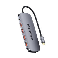 USB-хаб Essager Marble Harp 11 in 1 USB-C Hub (EHB11-FQ0G-Z)