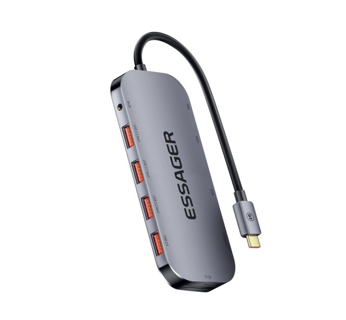Essager USB-хаб Essager Marble Harp 11 in 1 USB-C Hub (EHB11-FQ0G-Z)