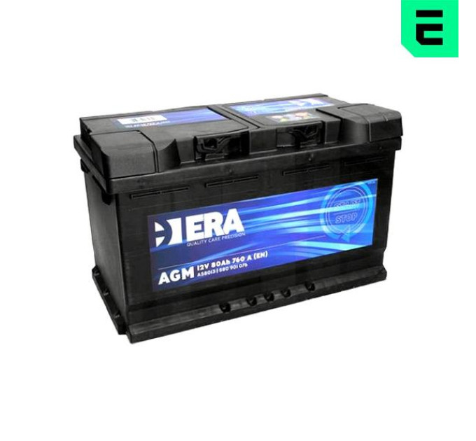 Era Акумулятор Era AGM 12В 80Аг 760А R+ (A58013)