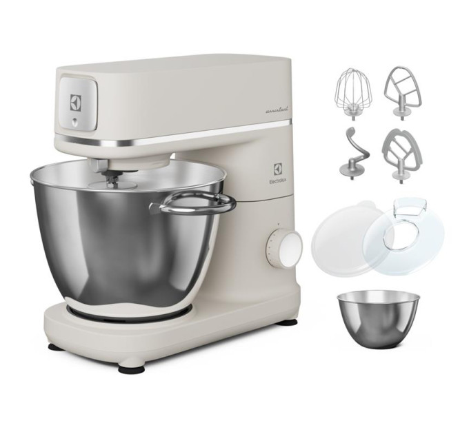 Electrolux HA Кухонна машина Electrolux, 1200Вт, чаша-метал, корпус-метал, насадок-4, білий