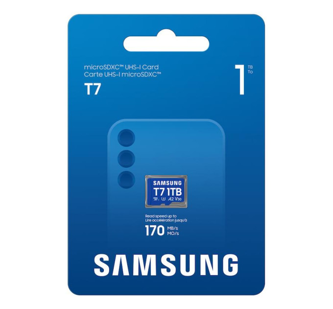 Samsung Карта пам’яті SAMSUNG MICRO SDXC T7 1TB, U3, V30, A2 до 170 Мб/с