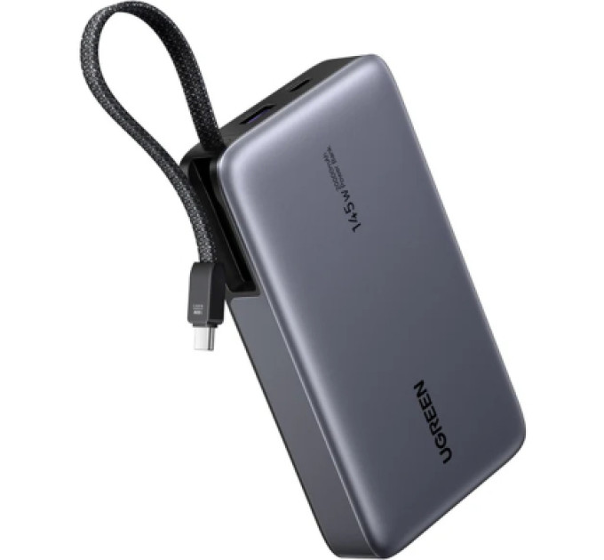 Ugreen Батарея універсальна Ugreen 20000 mAh 145W Fast Charging Cable Space gray (U_55992B)