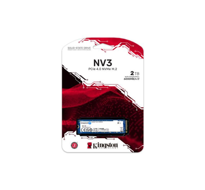 Kingston Накопичувач SSD M.2 2280 2TB Kingston (SNV3S/2000G)