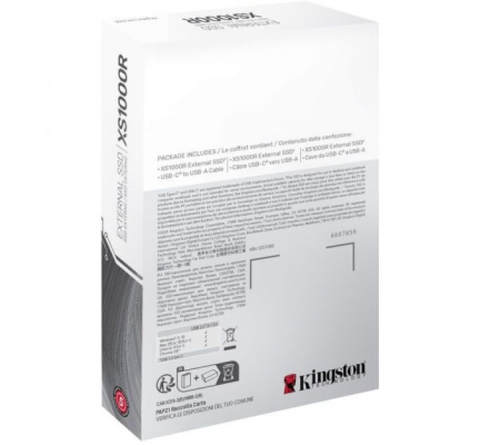 Накопичувач SSD USB-C 2TB Kingston (SXS1000R/2000G)